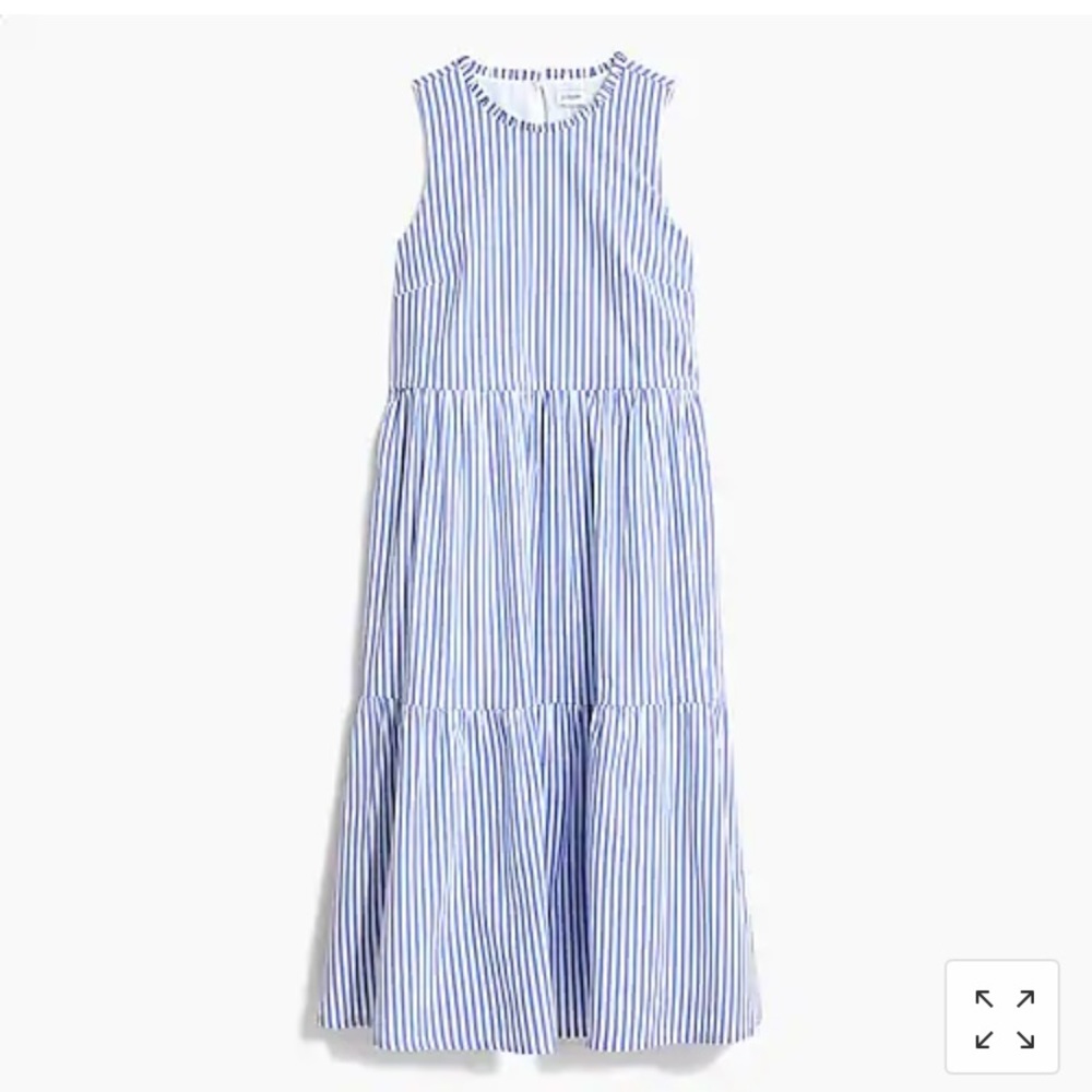 NWT - J Crew Factory Sleeveless Tiered Midi Dress